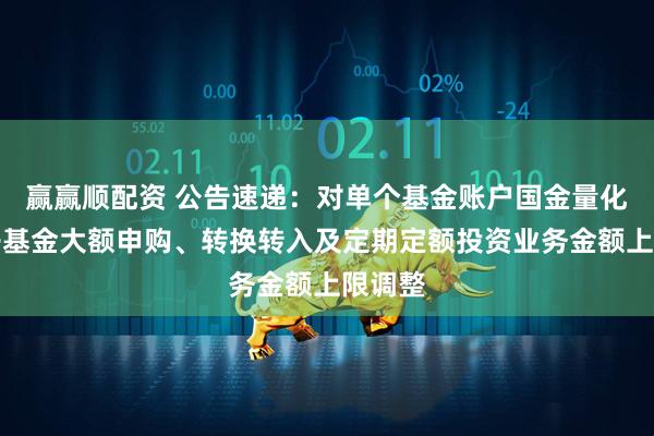 赢赢顺配资 公告速递：对单个基金账户国金量化多因子基金大额申购、转换转入及定期定额投资业务金额上限调整